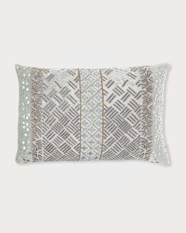 Sequin Velvet Decorative Pillow, 15x21"